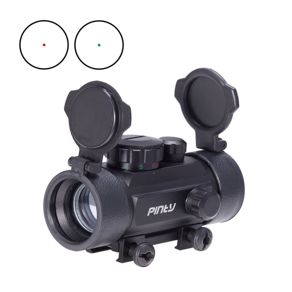 Holographic Reflex Red/Green Dot Sight Scope w/ Flip-up Caps & Free Mount Rails