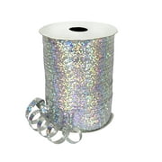 Holographic Silver Curling Ribbon, 100 Yards by Gwen Studios
