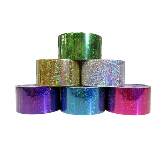 Holographic Style Duct Tape 6 assorted color Set 1.88" x 5 yards (1.88" x 15' ) each roll