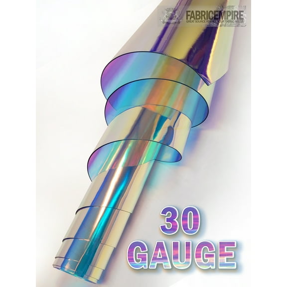 Holographic Transparent Plastic Vinyl Fabric 54" Wide Sold By The Yard (30 Gauge)