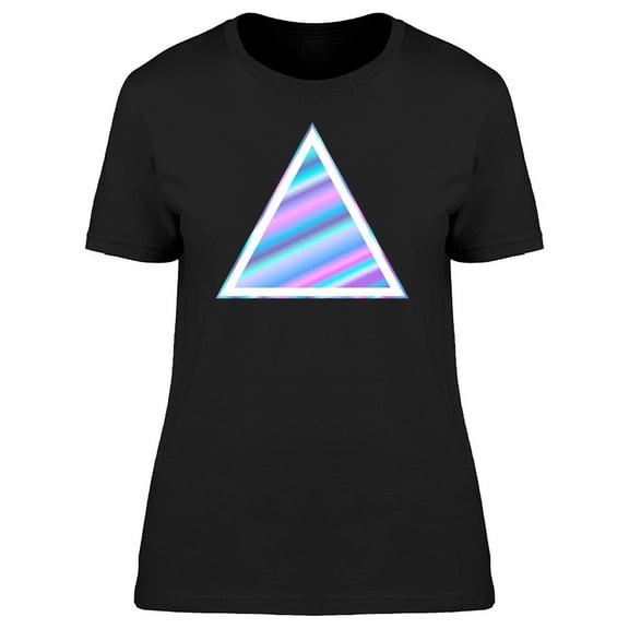 Holographic Triangle Art T-Shirt Women -Image by Shutterstock, Female x-Large