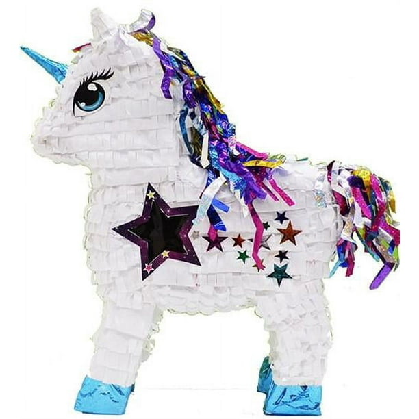 Holographic White Unicorn Pinata