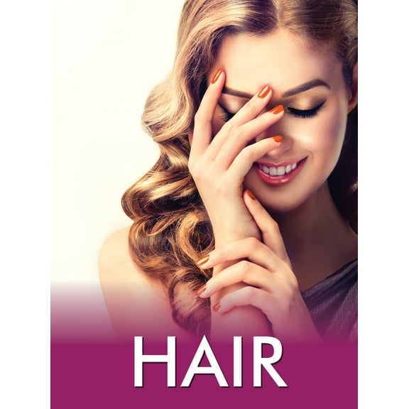 Holographic Window Decal - Hair Design (24" x 36")