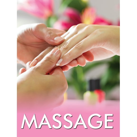 Holographic Window Decal - Massage Design (24" x 36")