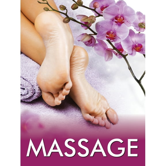 Holographic Window Decal - Massage Design (24" x 36")