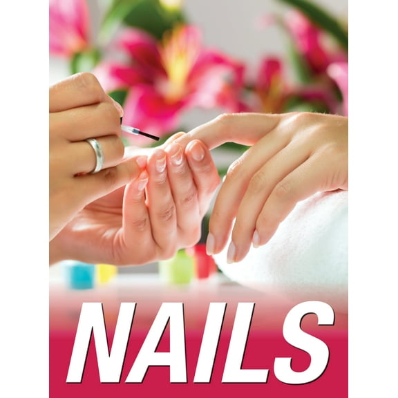 Holographic Window Decal - Nails Design (36" x 48")