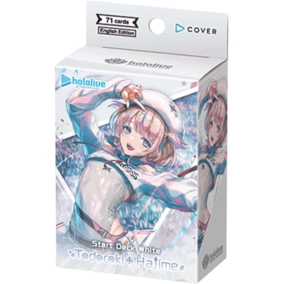 Hololive Trading Card Game Todoroki Hajime Start Deck White [1 Oshi Holomem, 50 Main Cards & 20 Cheer Cards]