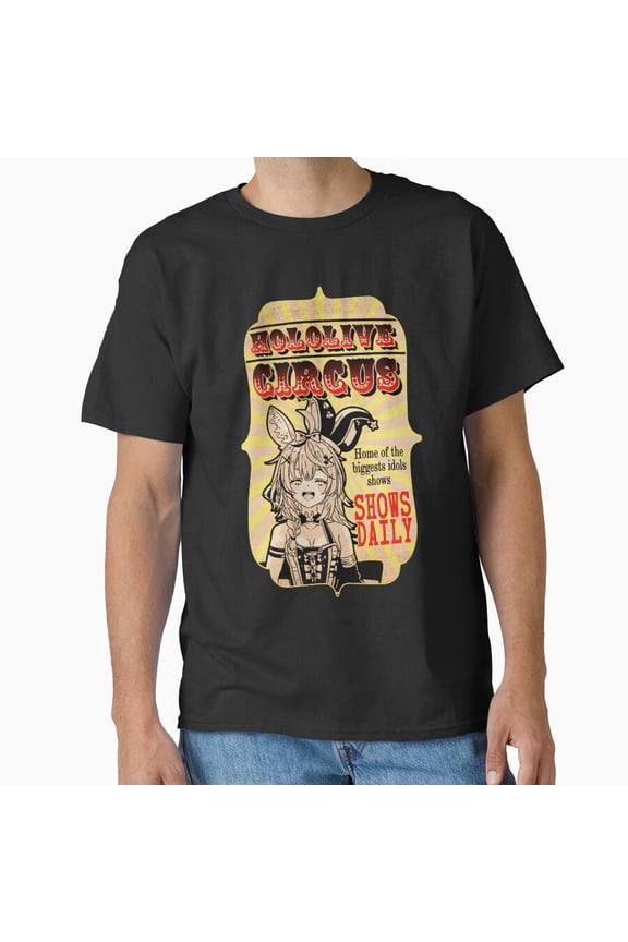 Hololive Vtuber Omaru Polka Circus Theme Anime Girl Fan Unisex T-Shirt, up to size 5XL