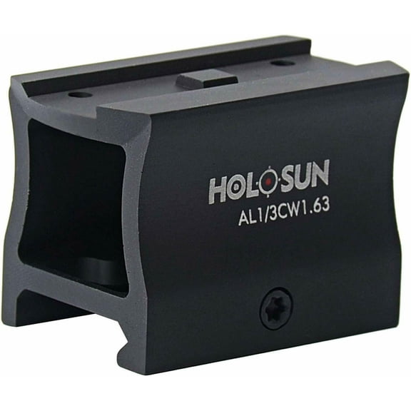 Holosun AL1/3CW1.63 Lower 1/3 Co-Witness Mount for T1 optic Sight, 1.63" Height, 7075 T6 Aluminum, Anodized Finish (AL1-3CW1-63)