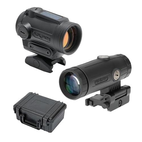 Holosun ARO-EVO Red 2MOA Dot Reflex Sight & HM3X3x Magnifier Combo, 26mm Housing, Solar Failsafe, Shake Awake, 6061 T6 Aluminum, Hard Case Included (ARO-EVO-SPR-RD & HM3X)