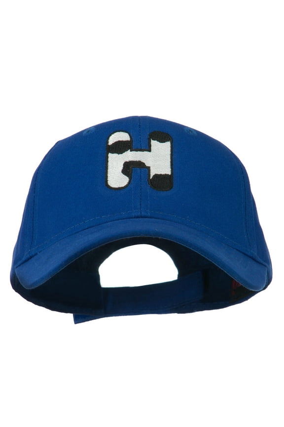 Holstein Alphabet AM Letters Embroidered Youth Brushed Cap - H OSFM