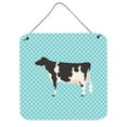 thumbnail image 1 of Holstein Cow Blue Check Wall or Door Hanging Prints, 6 x 6 in., 1 of 1
