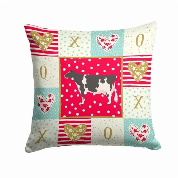 Holstein Cow Love Fabric Decorative Pillow