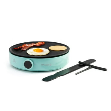Holstein Housewares 12-Inch Crepe Maker with Adjustable Temperature, Nonstick Griddle, Easy Clean, Indicator Lights