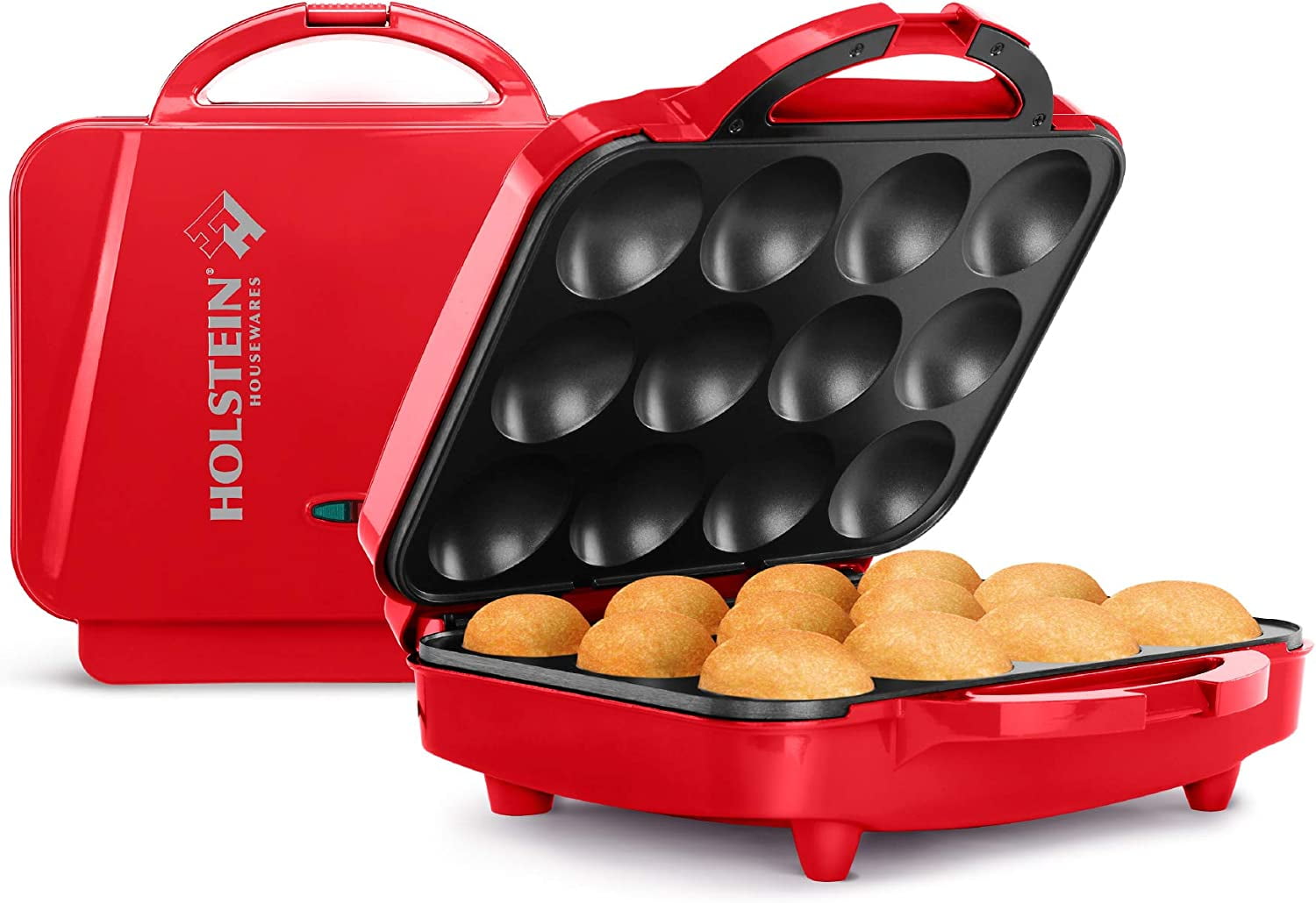 Holstein Housewares 12 Piece Cupcake Maker, Red