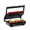 thumbnail image 1 of Holstein Housewares 2 Slice Non Stick Griddle, Metallic Red - Stainless Steel Panini Press Electric with Adjustable Temperature Settings and Nonstick Plates, 1 of 7