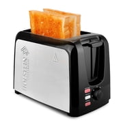 Holstein Housewares 2-Slice Toaster Black with 7 Browning Control Settings, Defrost and Reheat Function