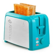 Holstein Housewares 2-Slice Toaster Teal with Defrost and Reheat Function