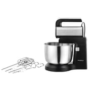 Holstein Housewares - 250W 5-Speed Hand and Stand Mixer with LED Light, Black/Stainless Steel