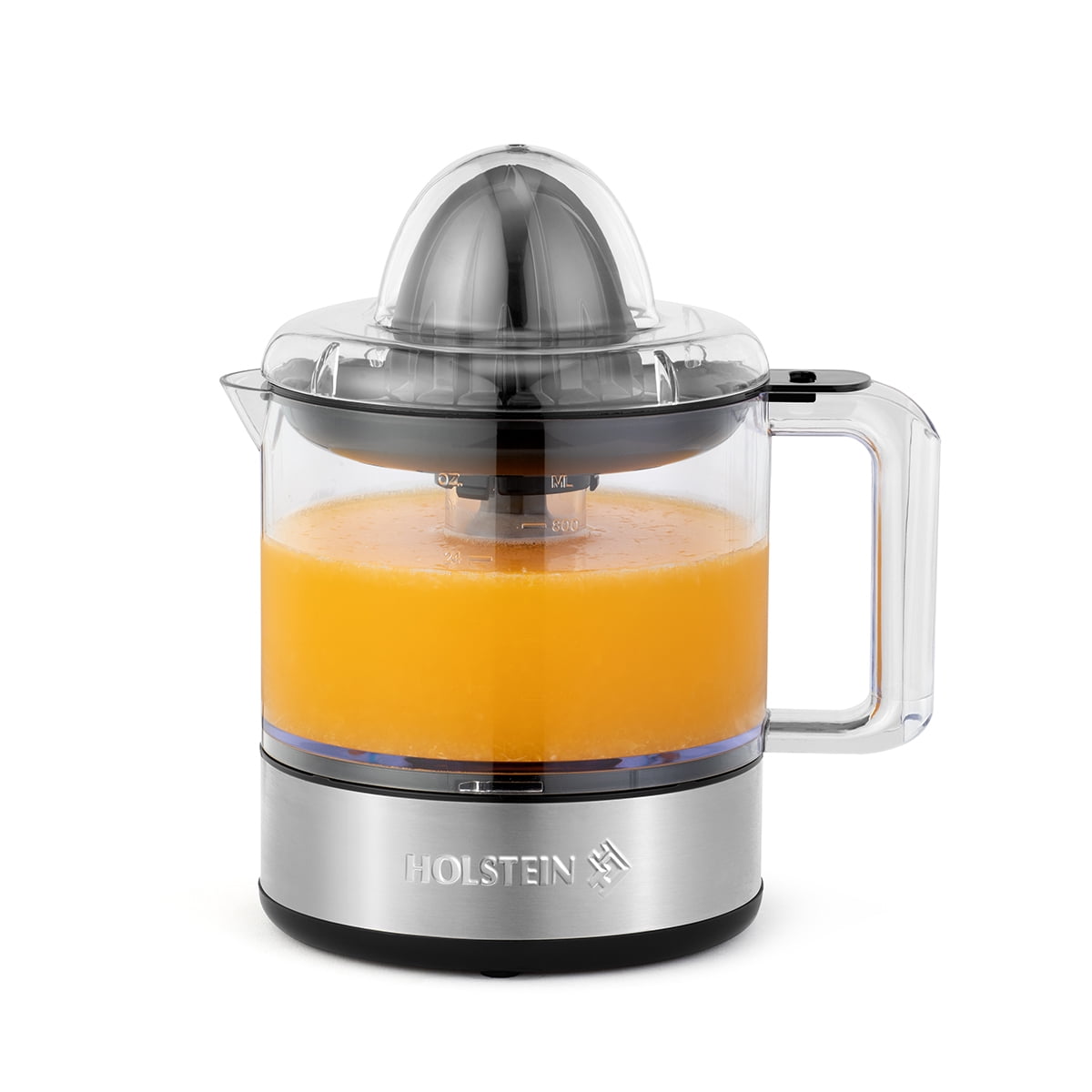 Holstein 27oz Black and Stainless Steel Electric Citrus Juicer