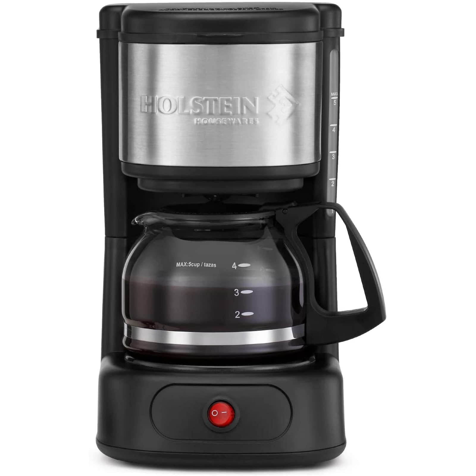 Holstein Housewares - 5 Cup Drip Coffee Maker - Convenient and