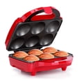 thumbnail image 1 of Holstein Housewares Non-Stick Cupcake Maker, Red - Makes 6 Full Size Cupcakes, Muffins, Cinnamon Buns - Birthdays, Holidays, and More, 800W, 1 of 9