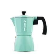 Holstein Housewares 6-Cup Aluminum Espresso Maker, Mint - Great Tasting Traditional Espresso Coffee in Minutes