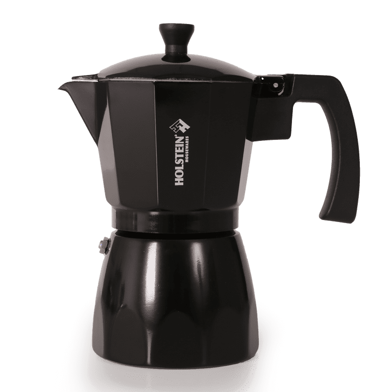 John Lewis Induction Stovetop Stainless Steel 6 Cup Espresso Coffee Maker,  300ml