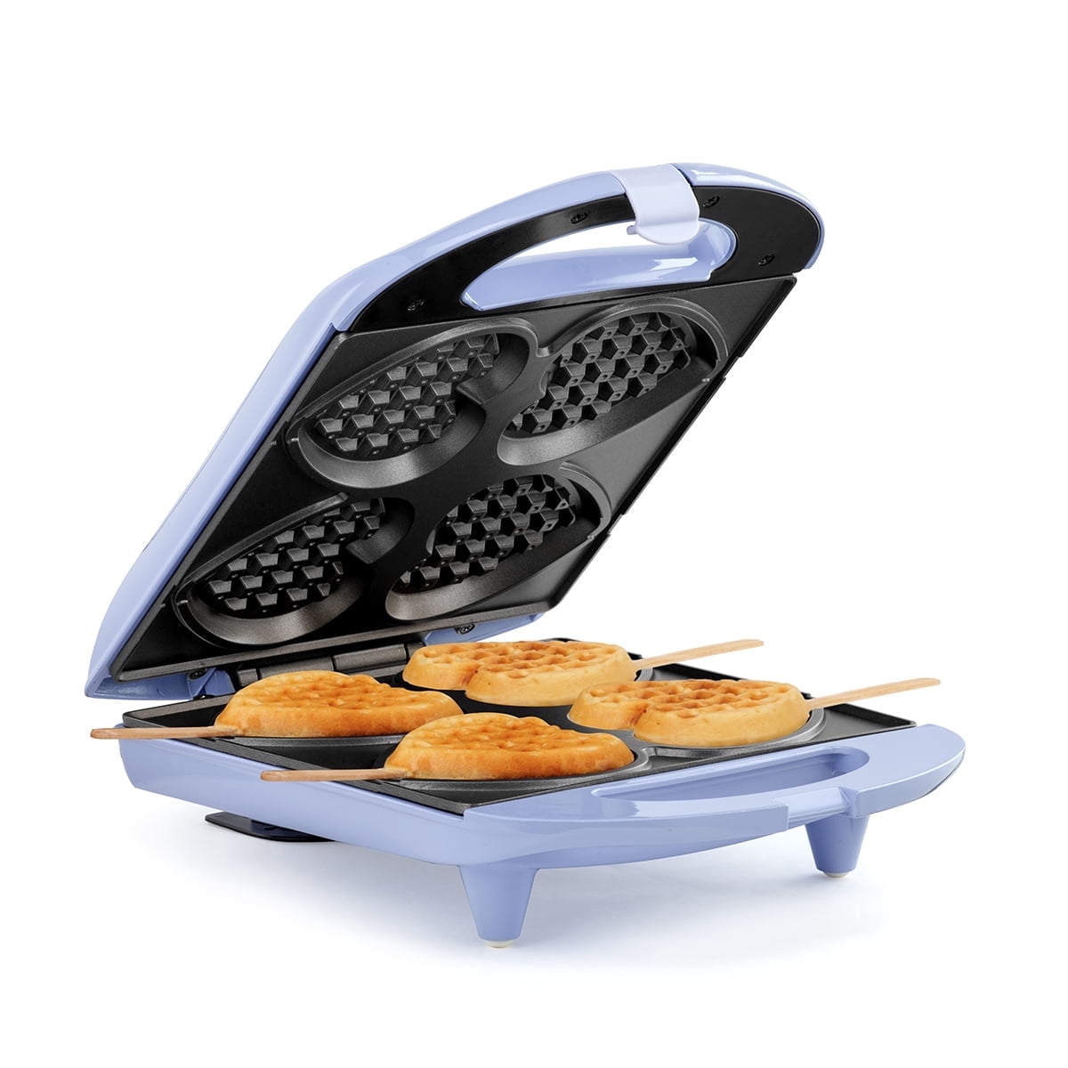 Holstein Housewares 4-Section Heart-Waffle Electric Belgian Waffle Maker, Lavender