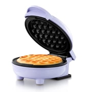 Holstein Housewares Personal/Mini Waffle Maker, Non-Stick Coating, Lavender - 4-inch Waffles in Minutes, Hash Browns, Keto, Snacks, Sandwich, Eggs, Easy to Clea