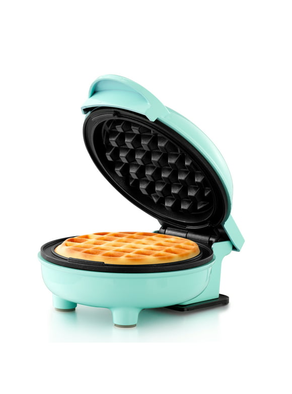 Holstein Housewares Personal/Mini Waffle Maker, Non-Stick Coating, Mint - 4-inch Waffles in Minutes