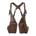 thumbnail image 1 of Holster Bag Brown Leather Utility Wear for Men Outdoor Daily Use with Pockets, 1 of 6