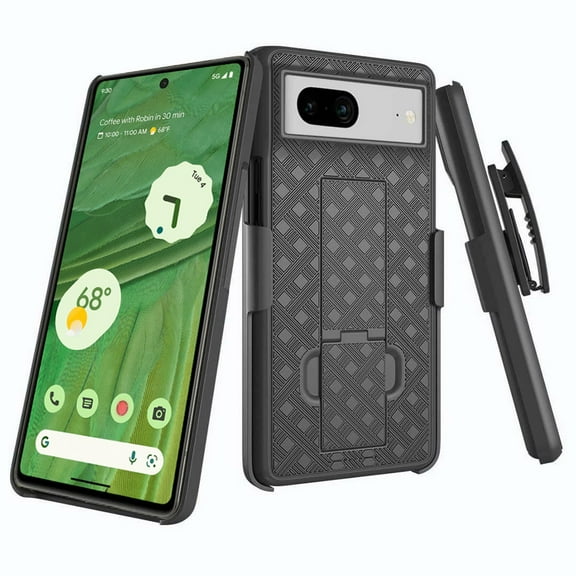 Holster Case Belt Clip for Google Pixel 7 Phones - Swivel Cover Kickstand Armor Combo Drop-Proof  Compatible With Pixel 7 Models