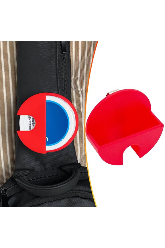 Holster Clip to Belt or Car Sun Visor Compatible with Nicotine Pouch Tins, Pouch Can Holder for Car & Belt, Great Gift for Pouch Users, Easily Install, High-Temperature Resistant (Red)