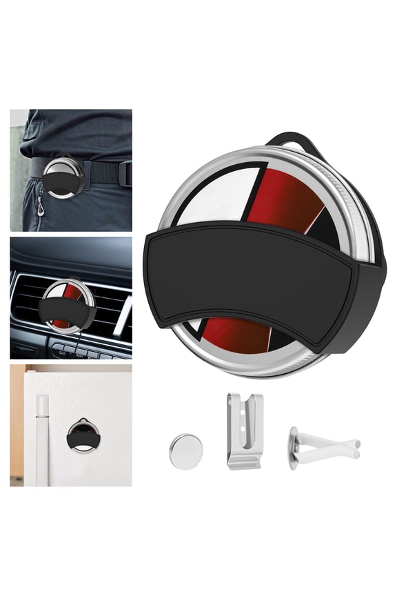 Holster Clip Compatible with Zyn,Silicone Belt Clip & Magnetic Mount Nicotine Pouch Holder,Fits Standard Zyn Cans,Clips to Car Sun Visor,Tool Cabinet,Belt and Backpack for Quick Access