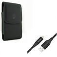 thumbnail image 1 of Holster Leather Case Belt Clip w Power Charger Cord 10ft USB Cable for iPhone XS,X,8,7,6S,6,11 Pro Models, 1 of 11