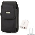 thumbnail image 1 of Holster Rugged Case Belt Clip w 6ft Long Cable Fast Type-C 36W PD Home Charger for LG K92 5G, Harmony 4 - Lively Jitterbug Smart3 - Motorola One Zoom, Moto Z4 Z3 Play Z2 Play Force, 1 of 12