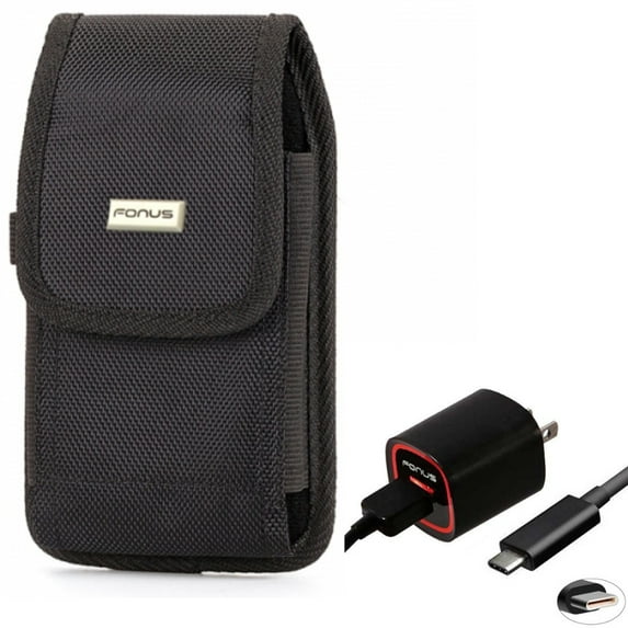 Holster Swivel Case Belt Clip with USB Cable 2.4A Home Charger for Samsung Galaxy S22 Ultra S21 Ultra XCover Pro S9 Plus S8 Plus S20 Plus S10 Plus Fan Edition 5G UW FE 5G Note 9 8 20 Ultra