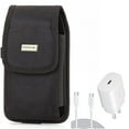 thumbnail image 1 of Holster Swivel Case Belt Clip w 6ft USB-C Cable PD Type-C 25W Fast Home Charger for Acer Liquid Jade Primo - ASUS ROG Phone, ZenFone 6 - AT&T Fusion Z - BLU G9 G90 Pro - BOLD N1 - CAT S62 Pro, 1 of 11