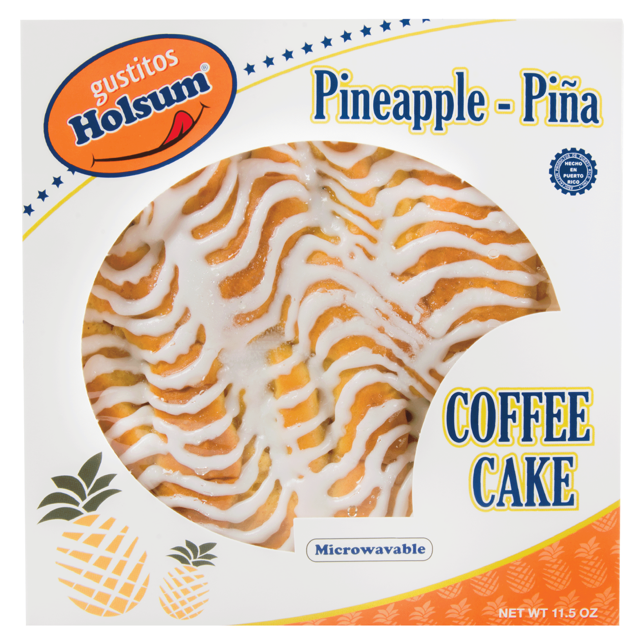 Holsum Fluffy Coffee Cake Pineapple Filled, 11.5 oz Family Size