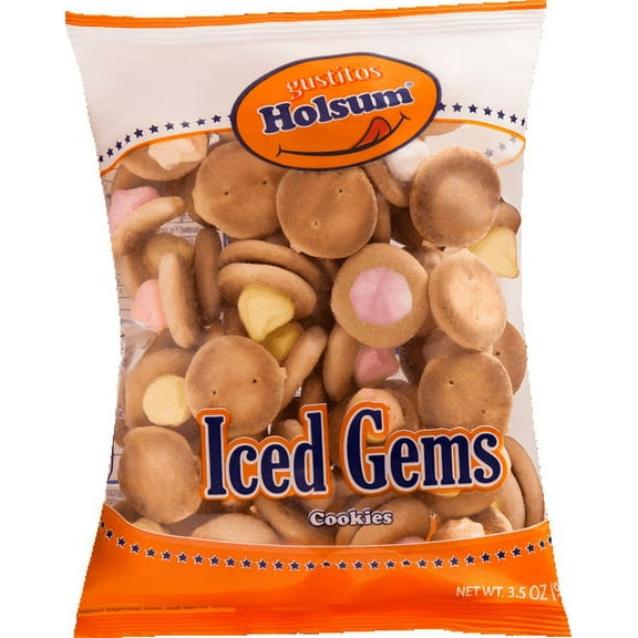 Holsum Mini Bites Iced Gems Baked Cookies, Single pack, 3.5 oz, Shelf Stable
