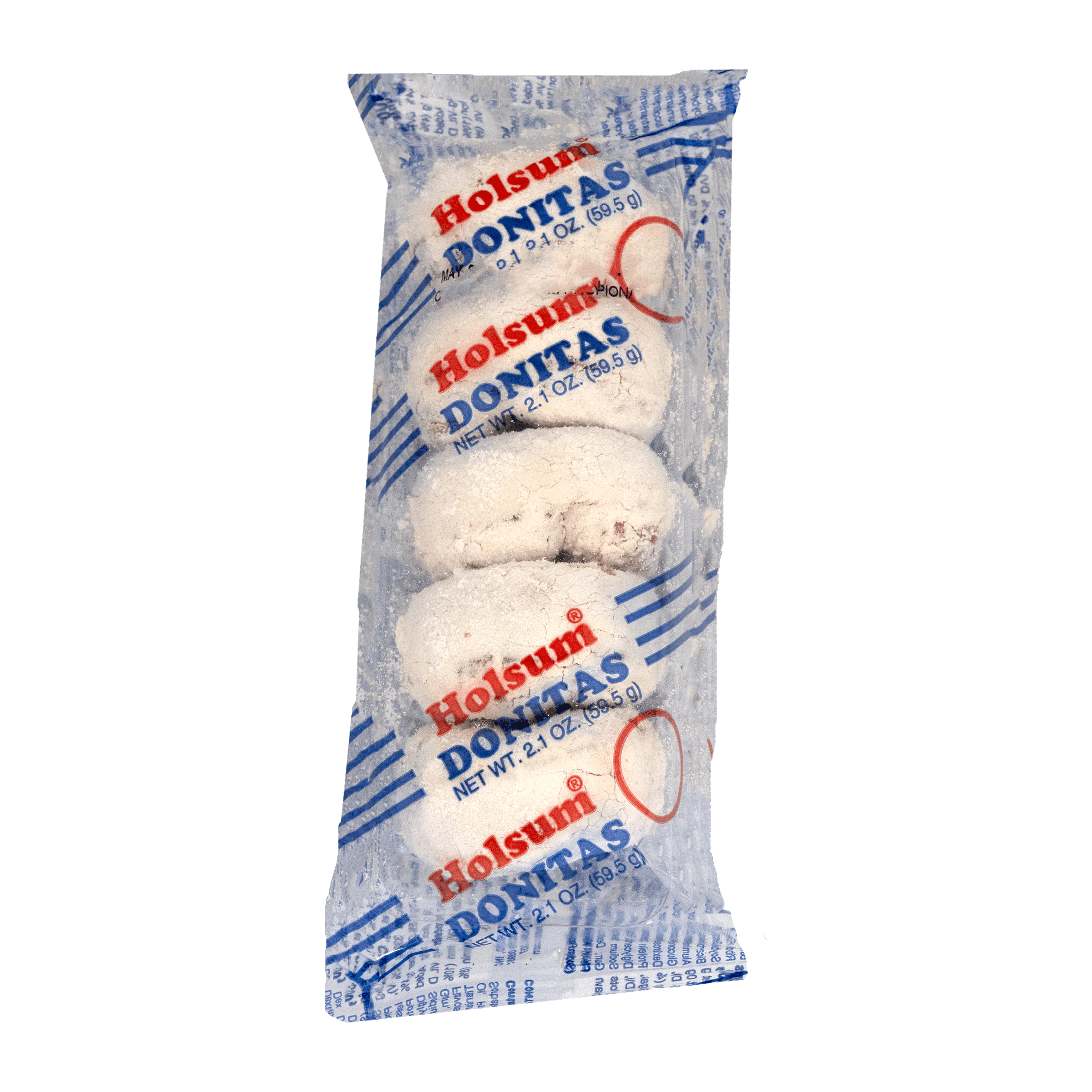 Holsum Mini Baked Sugar Powdered Donuts, 2.1 oz, Single Packed
