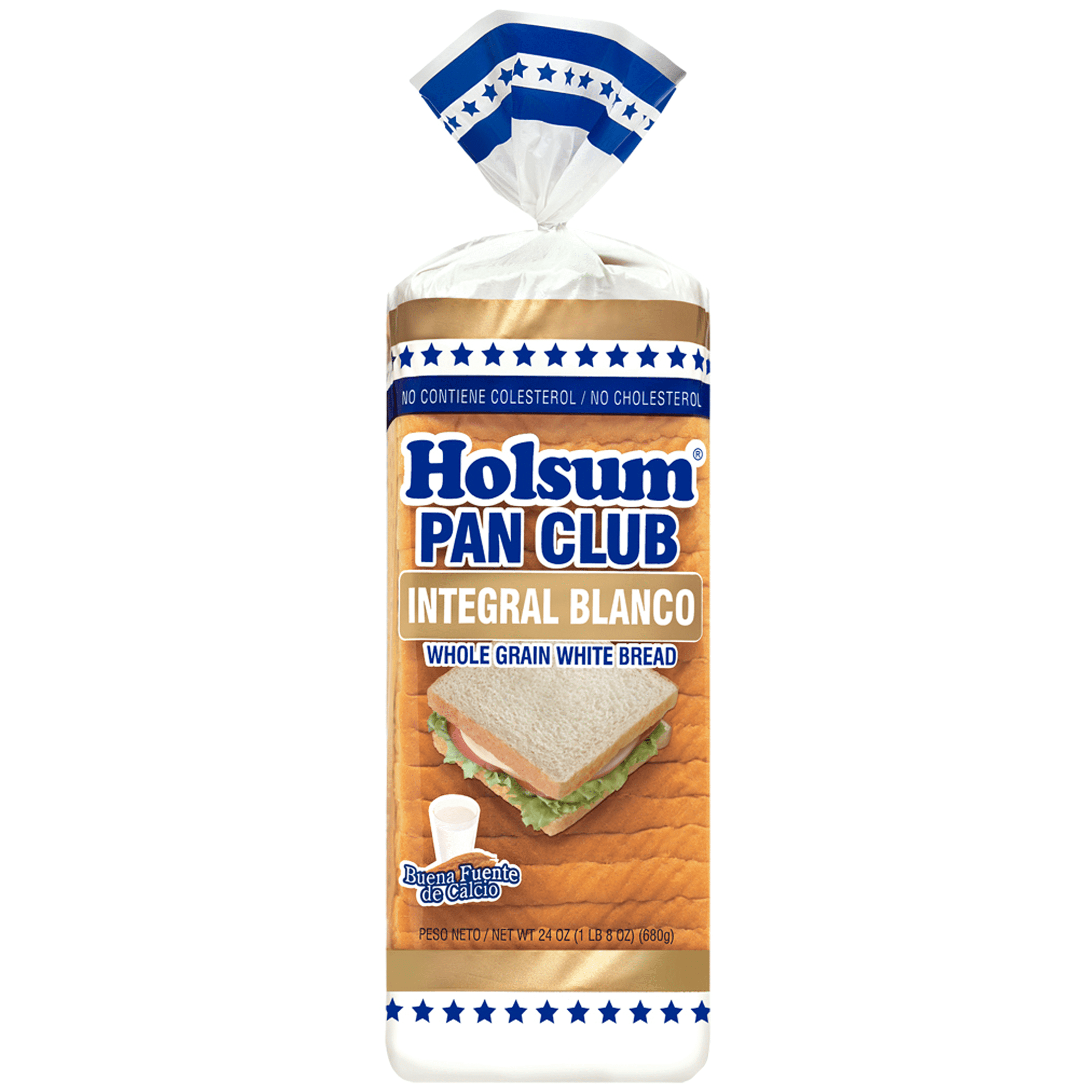 Holsum, Regular Whole Grain White Club Sandwich Bread Loaf, Sliced, 24 oz, Shelf Stable