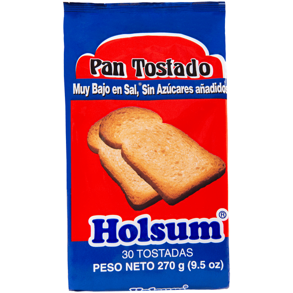 Holsum, Toasted Bread Regular Size, 9.5 oz, 30 Count, Low Sodium, Egg Free, Shelf Stable