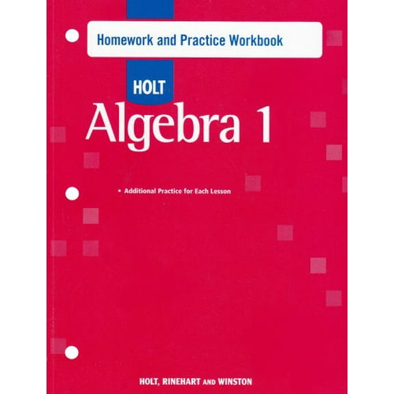 Pre-Owned Holt Algebra 1 Homework and Practice Workbook