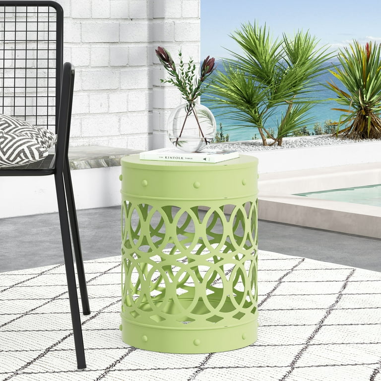 Holt Metal Outdoor Side Table, Green - Walmart.com