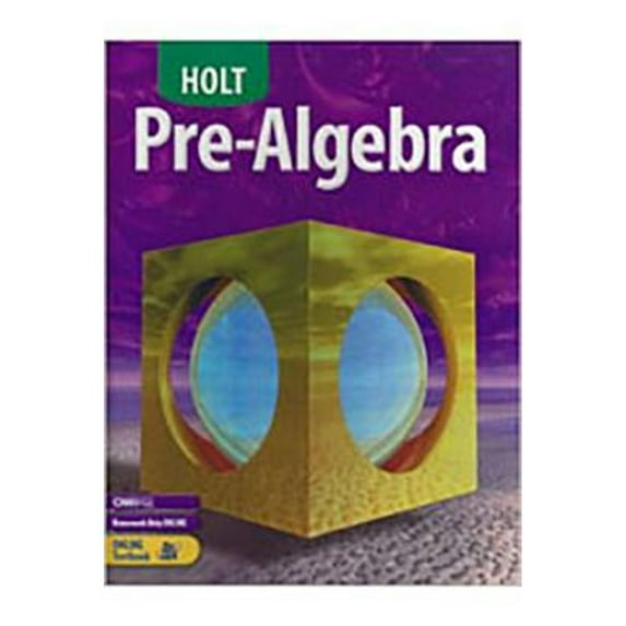 Pre-Owned Holt Pre-Algebra: Student Edition 2004, 9780030696091, 0030696097, Hardcover, 1 edition