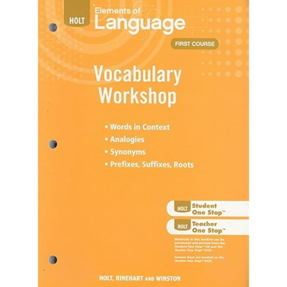 Holt Traditions Vocabulary Workshop: Vocabulary Workshop (Paperback) by Holt Rinehart and Winston (Prepared for publication by)
