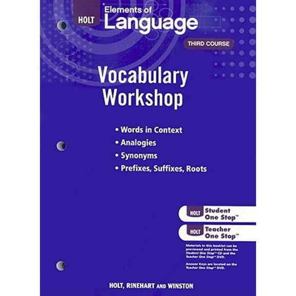 Holt Traditions Vocabulary Workshop: Vocabulary Workshop (Paperback) by Holt Rinehart and Winston (Prepared for publication by)