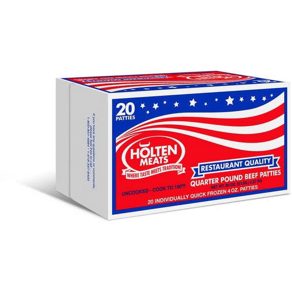 Holten Meats Restaurant Quality Beef Patties, 5 lbs
